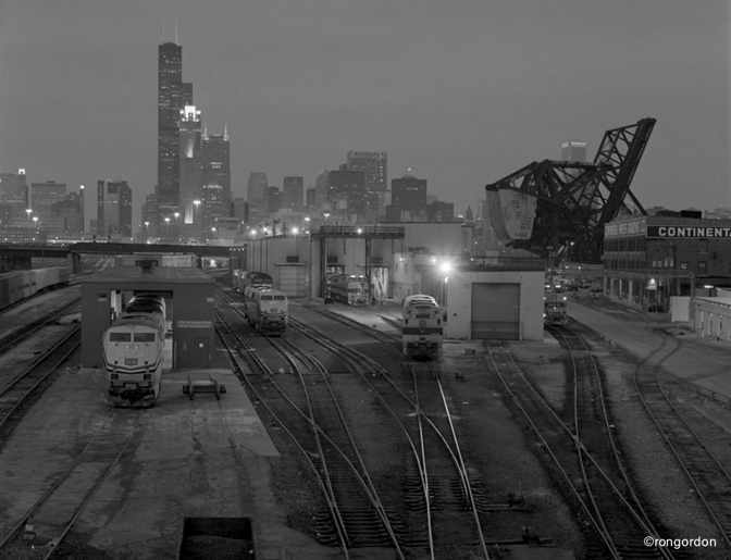 Ron Gordon, Amtrak Yard, January 1, 2000