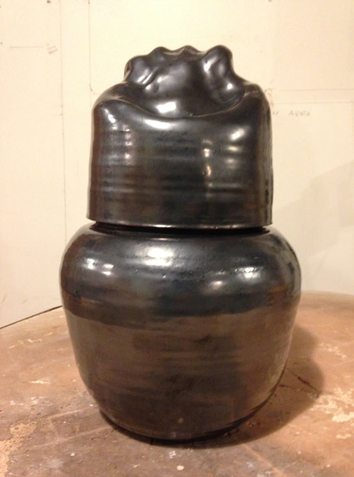 Nathan Mason, Cinerary Urn, 2014-15, terra cotta, cone 04