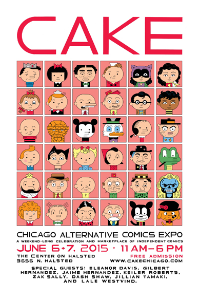 2015 CAKE poster - designed by Chicago's own Ivan Brunetti