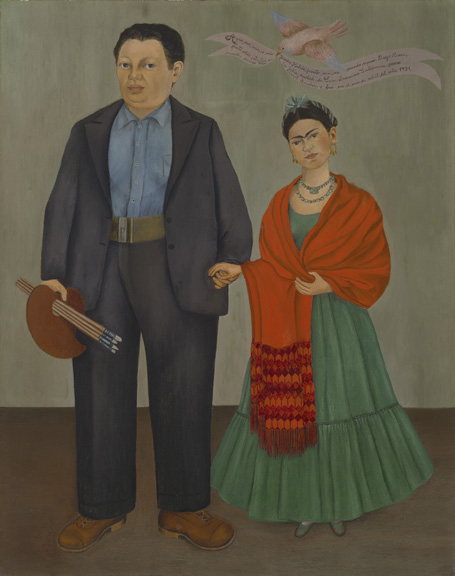 Frieda and Diego Rivera, Frida Kahlo, 1931, oil on canvas, San Francisco Museum of Modern Art, Albert M. Bender Collection, Gift of Albert M. Bender © 2014 Banco de México Diego Rivera Frida Kahlo Museums Trust, Mexico, D.F. / Artists Rights Society (ARS), New York
