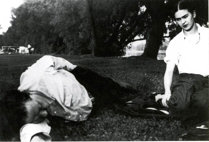 Rivera and Kahlo on Belle Isle, courtesy of DIA Archives