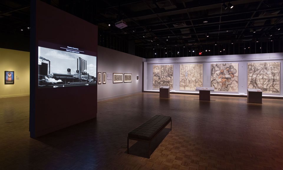 Exhibition View of Diego Rivera and Frida Kahlo in Detroit, Courtesy of the Detroit Institute of Art
