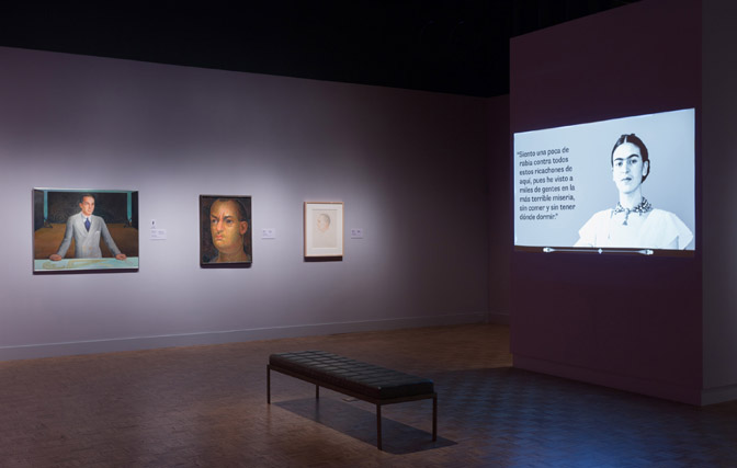 Exhibition View of Diego Rivera and Frida Kahlo in Detroit, Courtesy of the Detroit Institute of Art