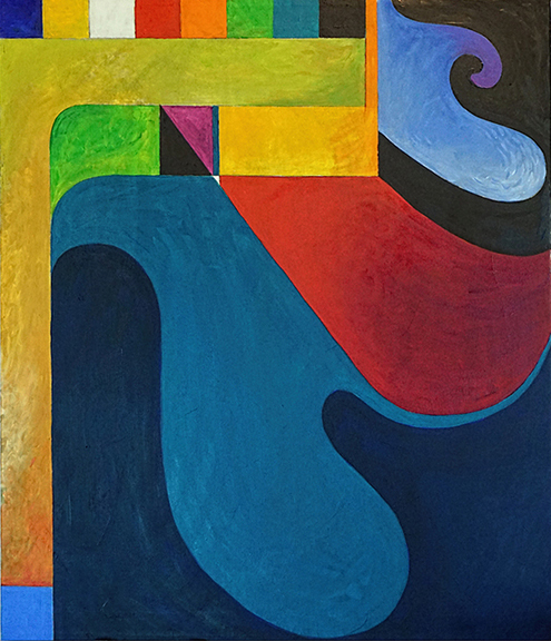 Steve Sherrell, Straight into the Curve, oil on canvas, 30" x 36", 2015