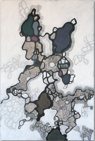Steve Sherrell, String Theory, acrylic on canvas, 24" x 36", 2014