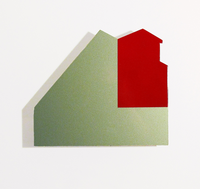 Todd Reed, House House House, 2015, Enamel on aluminum, 12”x12”
