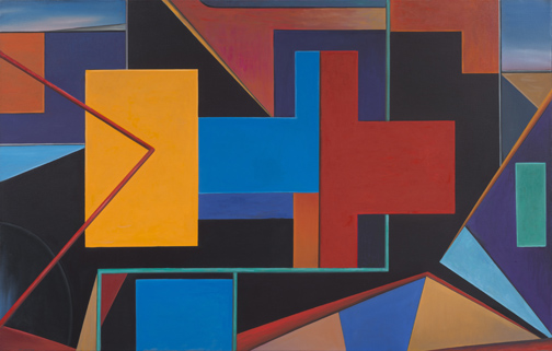(Fig. 7) William Conger, Night Signs, 2014, oil on canvas, 6x36 inches