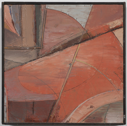 William Conger, Woodwork, 1982, mixed media, 12x12 inches