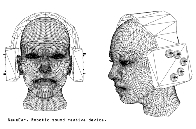 Lee Blalock, Proposal and detail shots from “NeueEar” project, 2014 
http://leeblalock.com/neueear.html