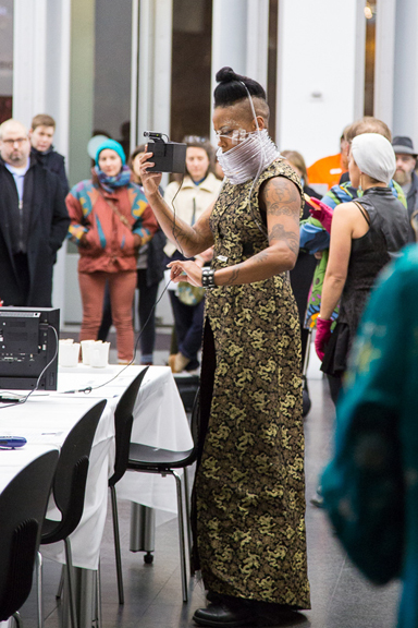 Lee Blalock, “oddity()”, 2014 Performance documentation. Part of the MCA 