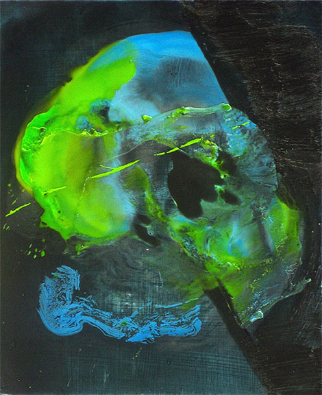 Thomas Frank, “Under the Plume of Permitting - 15”, 10” x 12”, Encaustic, on panel 2012