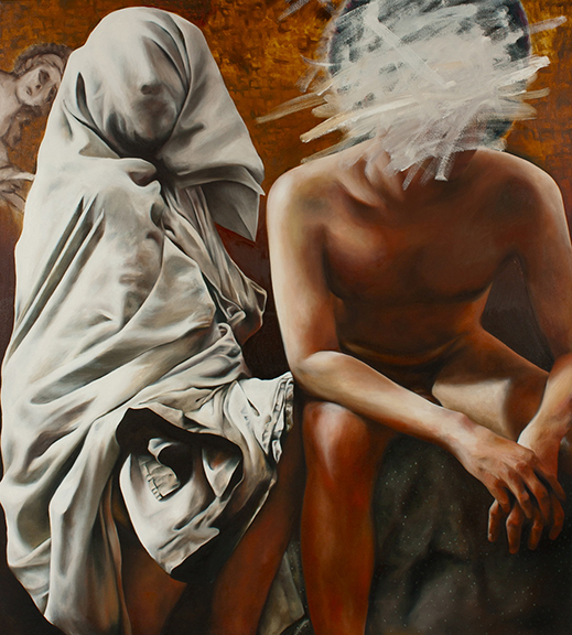 Julia Haw, Enveloped, or How I Felt with You, 2007-2012, 40x36 in., Oil on Canvas