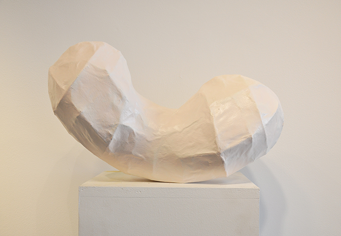 Nichole Nyalka, Simple Form, 2015 wire, newspaper, glue, and acrylic