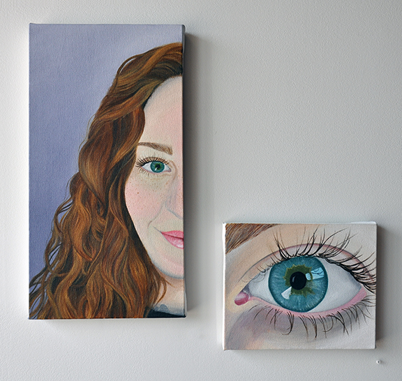 Shannon Walker, Self-Portrait (Eyeball), 2016 acrylic on canvas