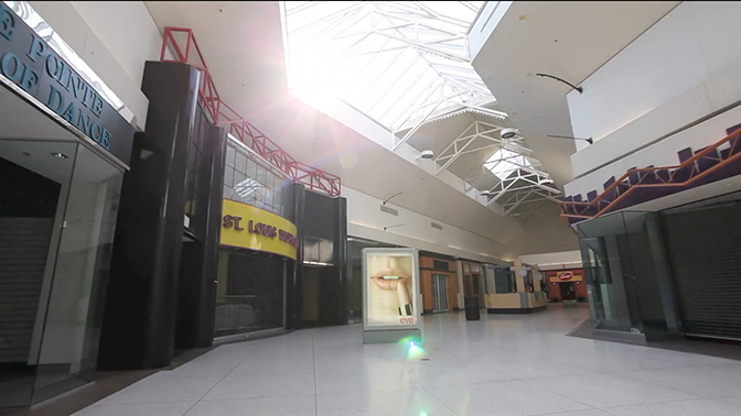 JaNae Contag, Giving Up the Ghost- Crestwood Mall, Crestwood, MO, 2012 (video still)