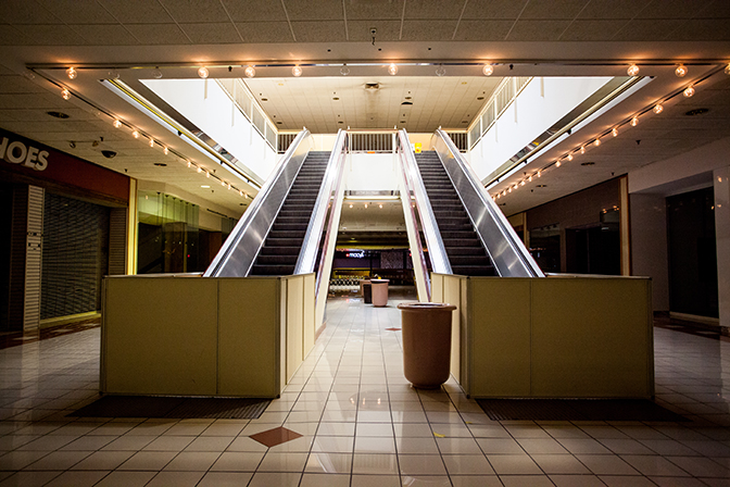 JaNae Contag, Giving Up the Ghost- Metcalf South Mall, Overland Park, KS, 2012 (video still)