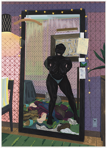 Kerry James Marshall, Untitled (Mirror Girl), 2014. Collection Museum of Contemporary Art Chicago, gift of Marshall Field’s by exchange. Photo: Nathan Keay, © MCA Chicago.