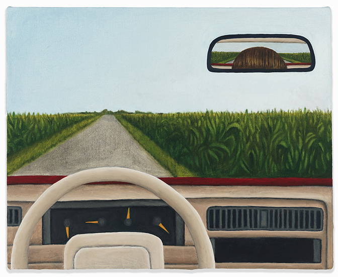 Ryan Richey, Backseat Driver, oil on canvas, 16" x 20", 2015
