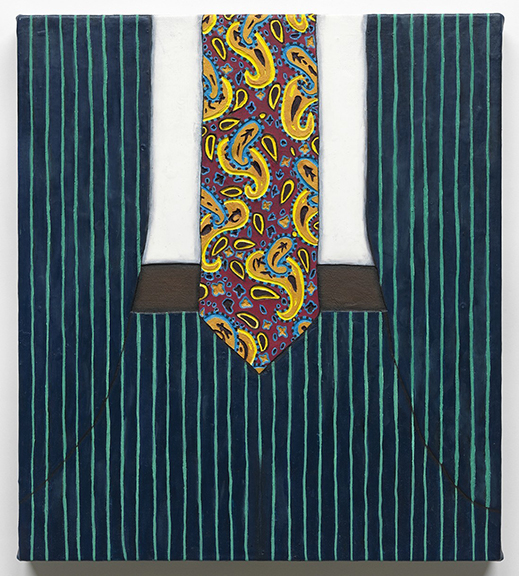 Ryan Richey, If you tell me it looks good, I'll wear it forever., oil on canvas, 18" x 16", 2014 