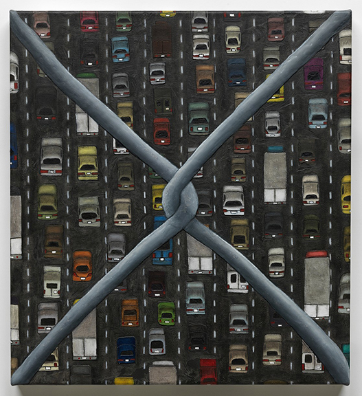 Ryan Richey, Over the Bridge, oil on canvas, 24" x 22", 2014 