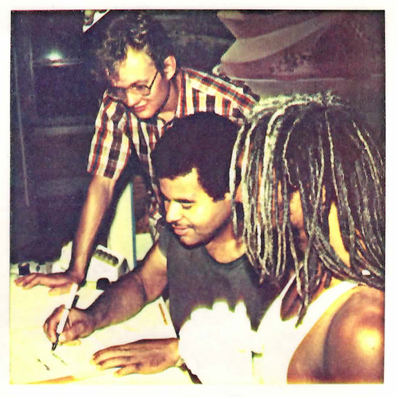 ONO signing their first Thermidor Records Contract, Summer 1983