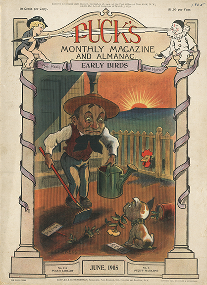 As a response to popular demand, Puck’s Monthly Magazine and Almanac magazines reprinted cartoons and humorous verse from earlier issues of Puck. Flagler Museum Archives.