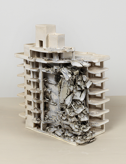 Alison Ruttan, "Quarter Collapse", 10” x 12” x 17”, 2014, Ceramic Sculpture 
