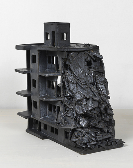 Alison Ruttan, “Gun Metal 3”, 12.25” x 8” x 13”, 2016, Ceramic Sculpture