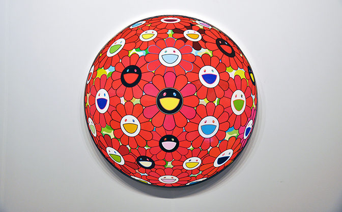 Takashi Murakami, "Flowerball (Red)", 2007 @ Galerie Perrotin, New York, Paris, Hong Kong, and Seoul