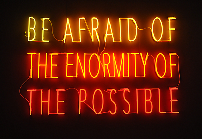 Alfredo Jaar, "Be Afraid of the Enormity of the Possible", 2015, @ Galerie Thomas Schulte, Berlin, Germany