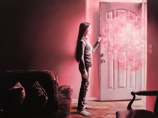 Jennifer Cronin, Pink, Oil on linen, 66" x 38", 2009