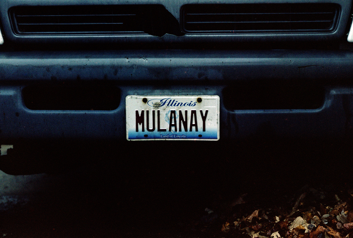Jason Reblando, Mulanay vanity license plate, Joliet, Illinois, 2014.