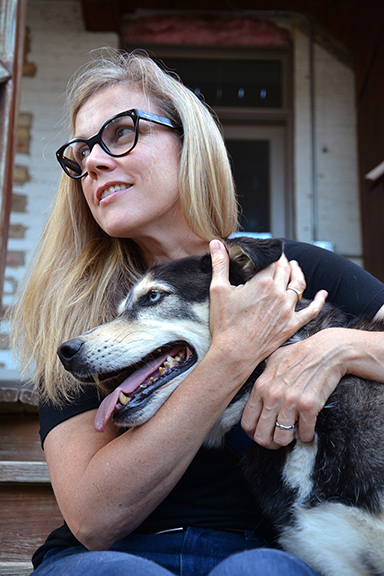 Colleen Plumb, photographer, with Edmund, Chicago, IL, 2017 by Chester Alamo-Costello