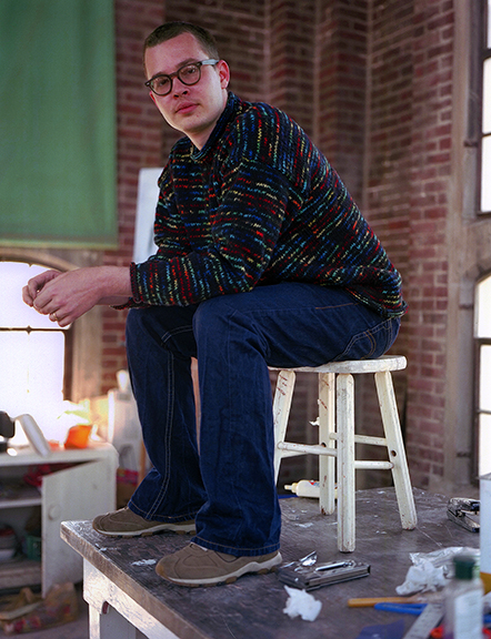 Corey Gearhart, artist, Joliet, IL, 2003 by Chester Alamo-Costello