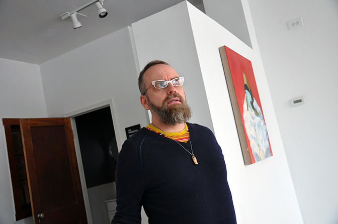 Paul Hopkin, artist and gallery director, Chicago, IL, 2014 by Chester Alamo-Costello