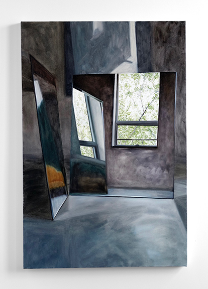 Gwendolyn Zabicki, Two Mirrors, oil on canvas, 2017