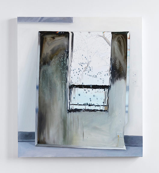 Gwendolyn Zabicki, Winter Mirror, oil on canvas, 2017