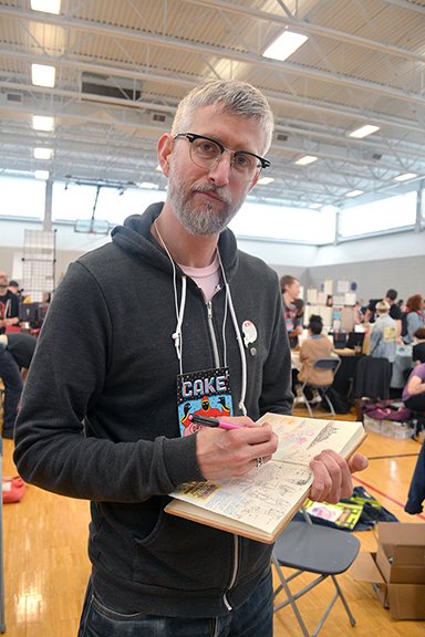 Dustin Harbin, CAKE - Chicago Alternative Comix Expo, Chicago, IL, 2018 by Chester Alamo-Costello