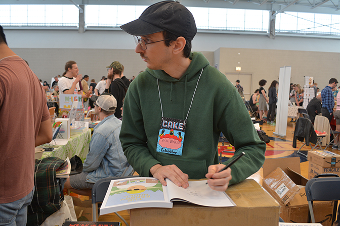 Nick Drnaso, Conor Stechschulte, CAKE - Chicago Alternative Comix Expo, Chicago, IL, 2018 by Chester Alamo-Costello