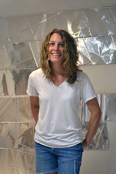 Heather Mekkelson, artist, in her Logan Square studio, Chicago, 2018 by Chester Alamo-Costello