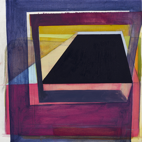 Michelle Bolinger, Black Box, 2017, Oil on board, 12 x 12 inches