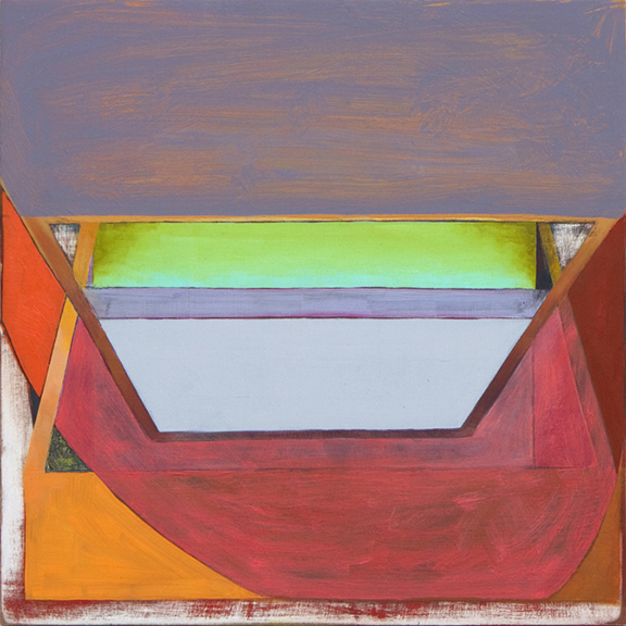 Michelle Bolinger, Color Trap, 2015, Oil on board, 12 x 12 inches