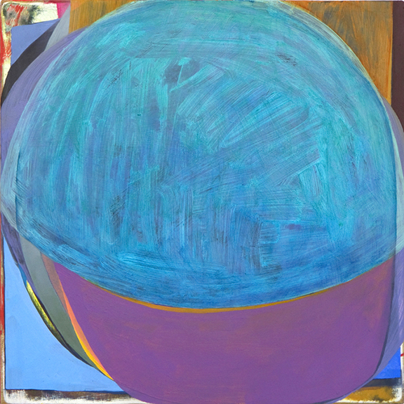 Michelle Bolinger, Cosmic Capsule, 2015, Oil ob board, 12 x 12 inches