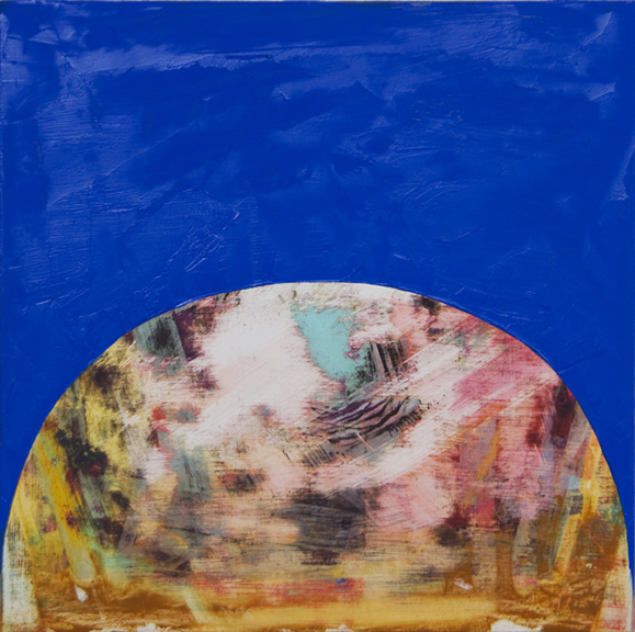 Michelle Bolinger, Half Moon, 2013, Oil on board, 12 x 12 inches