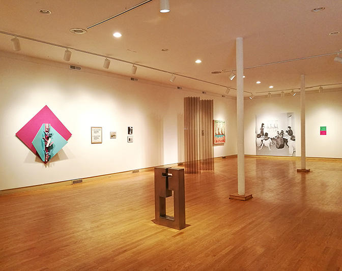 Installation view of "LIONS: Founding Years of UIMA in Chicago," at Ukrainian Institute of Modern Art, August 3 - September 30, 2018. Co-curated by Robin Dluzen and Stanislav Grezdo.