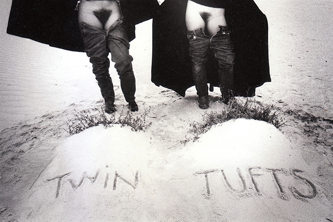 Barbara Ciurej & Lindsay Lochman, Twin Tufts, 1977 B&W silverprint, Chicago