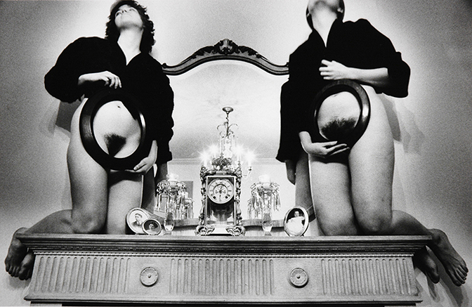 Barbara Ciurej & Lindsay Lochman, Mantle, 1979, B&W silverprint, Chicago