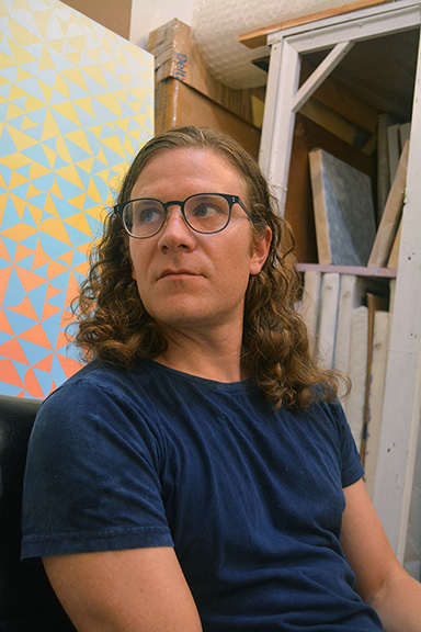 Cole Pierce, painter, Chicago, 2018, by Chester Alamo-Costello