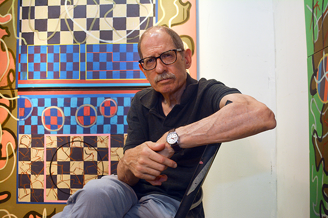 Art Kleinman, painter, Chicago, 2018, by Chester Alamo-Costello