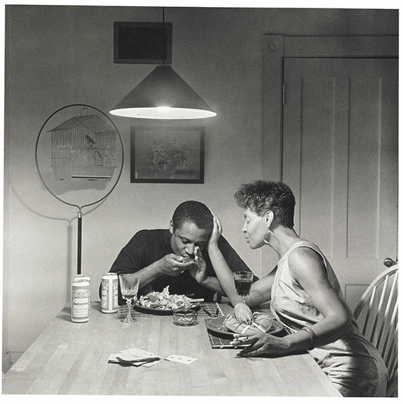 Carrie Mae Weems, Untitled (Woman Touching Man's Face), from The Kitchen Table Series, 1990